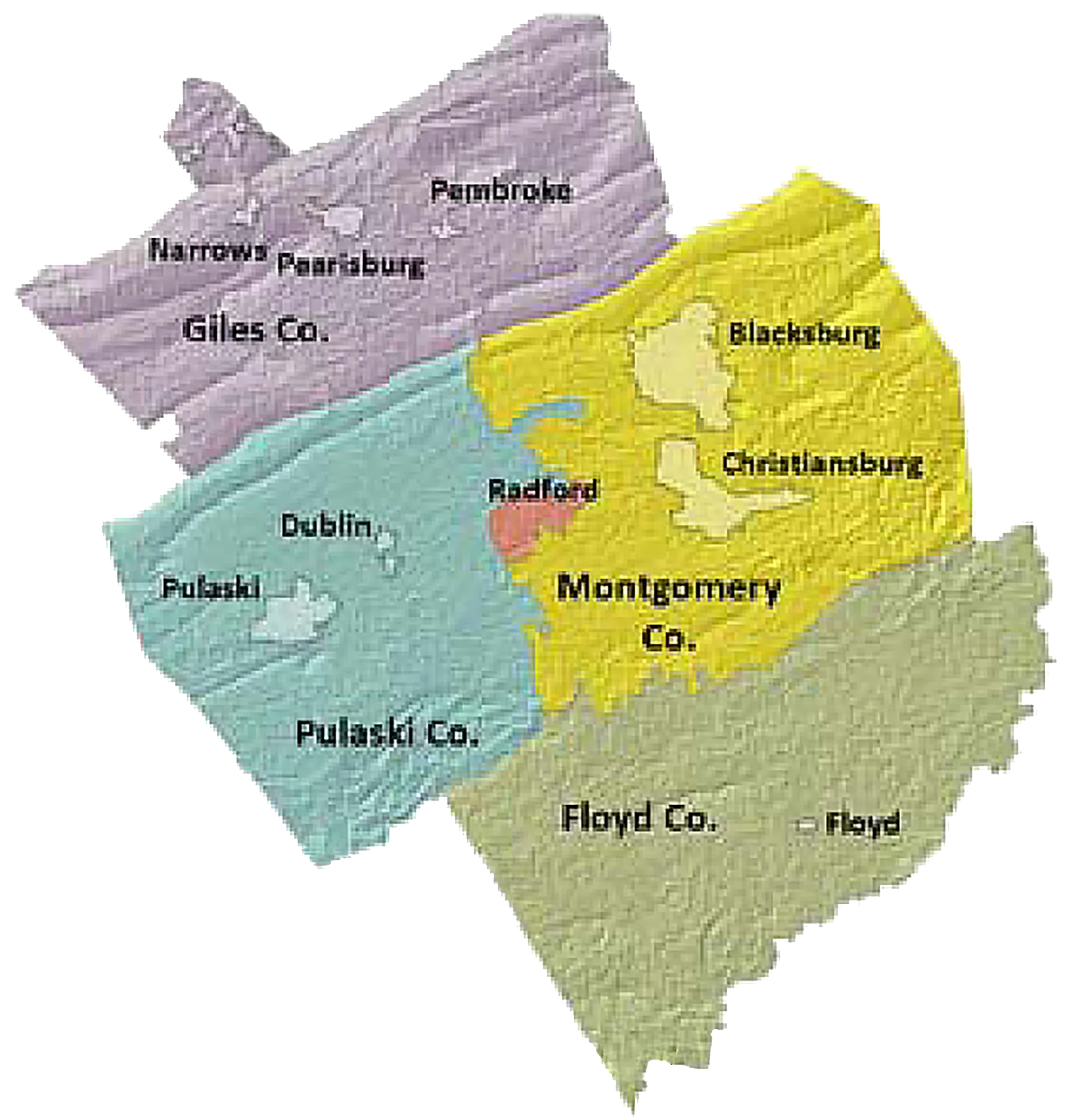 Counties served: Floyd, Giles, Montgomery, Pulaski, and Radford